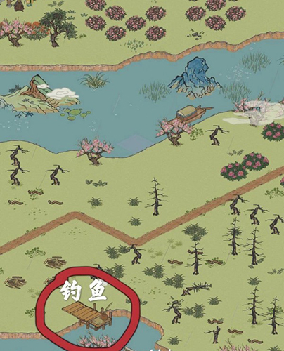 《江南百景图》桃花村钓鱼在哪
