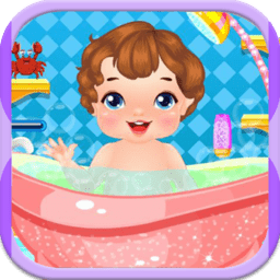 宝宝公主爱洗澡